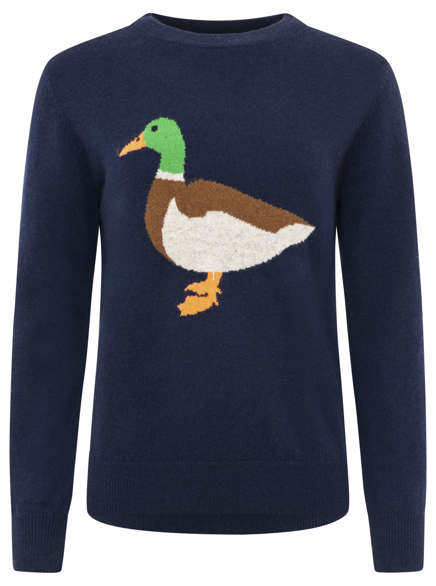 100% Kaschmir Rundhalspullover "Ente"