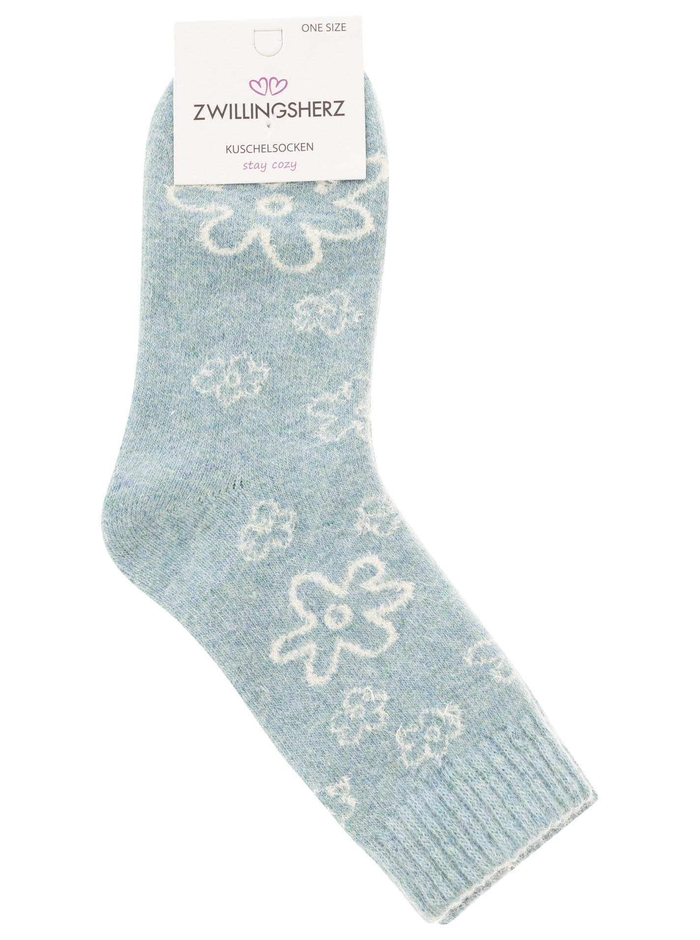 Kuschelsocken "Abstrakte Blumen"