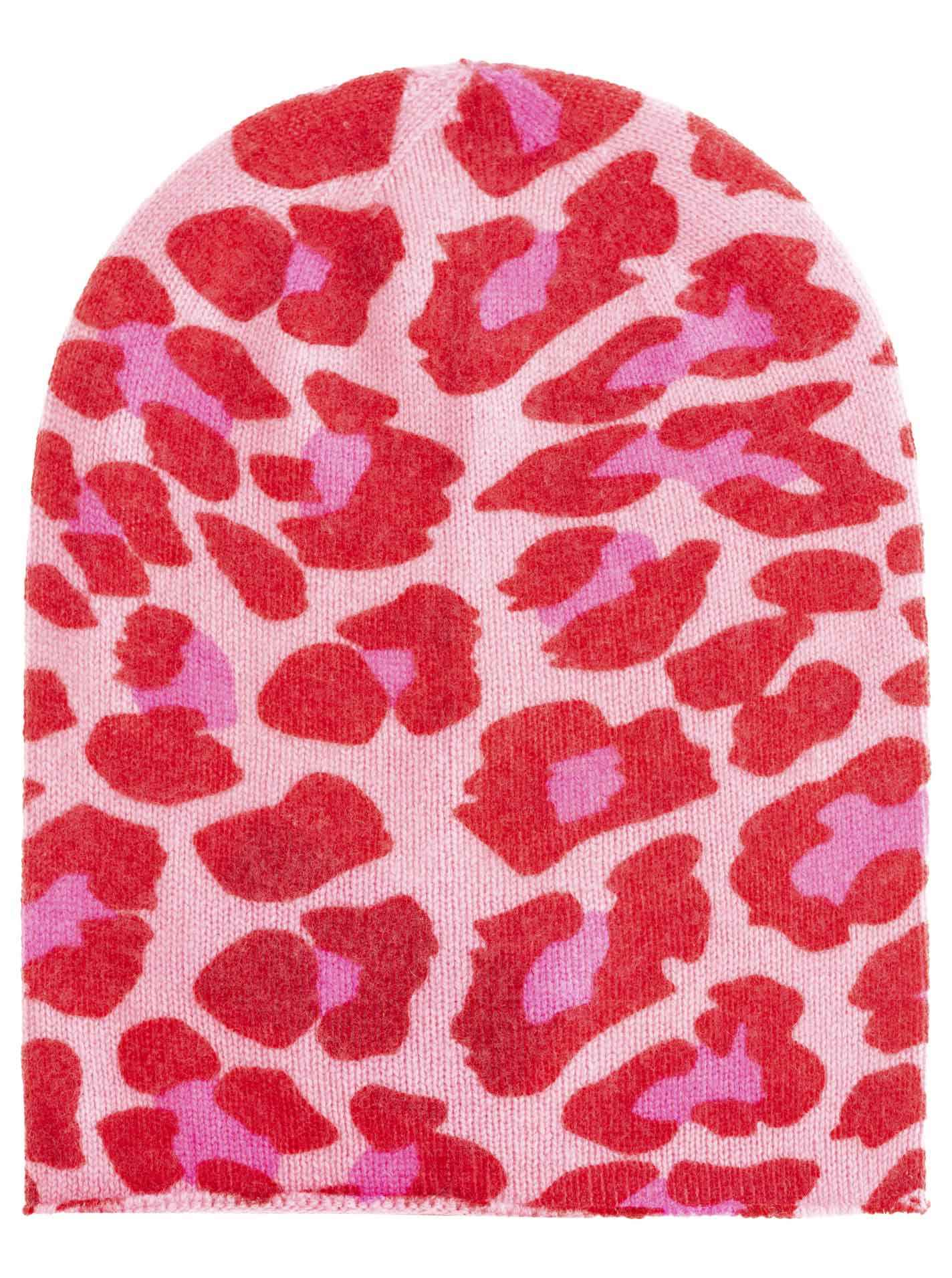 100% Kaschmir Beanie "Leo Digital Print"