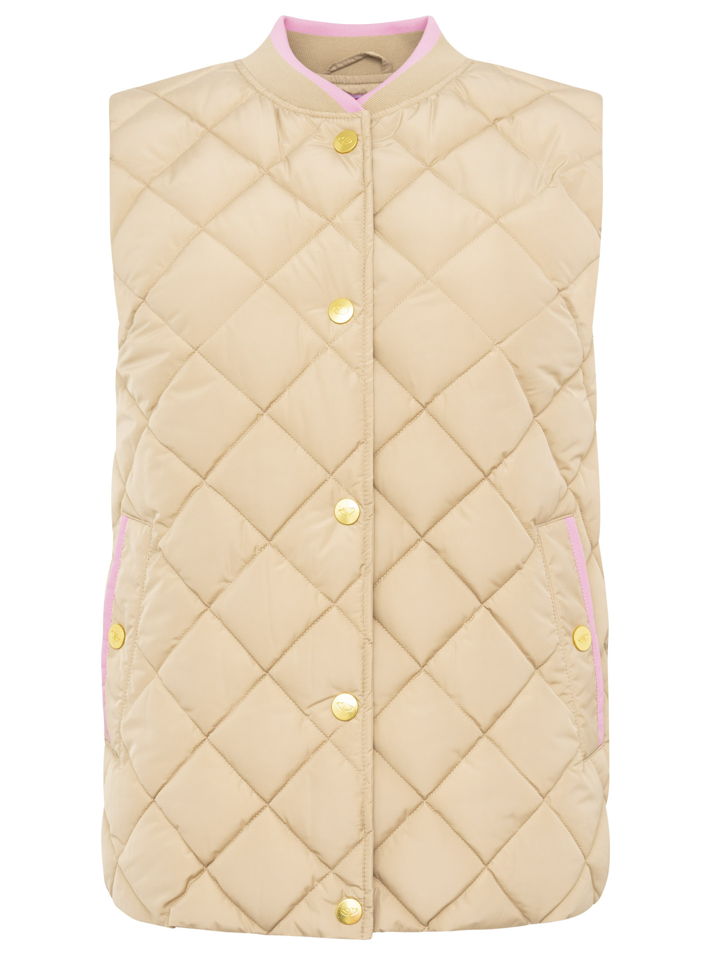 Steppweste kurz "Classic Diamond Strandpink"