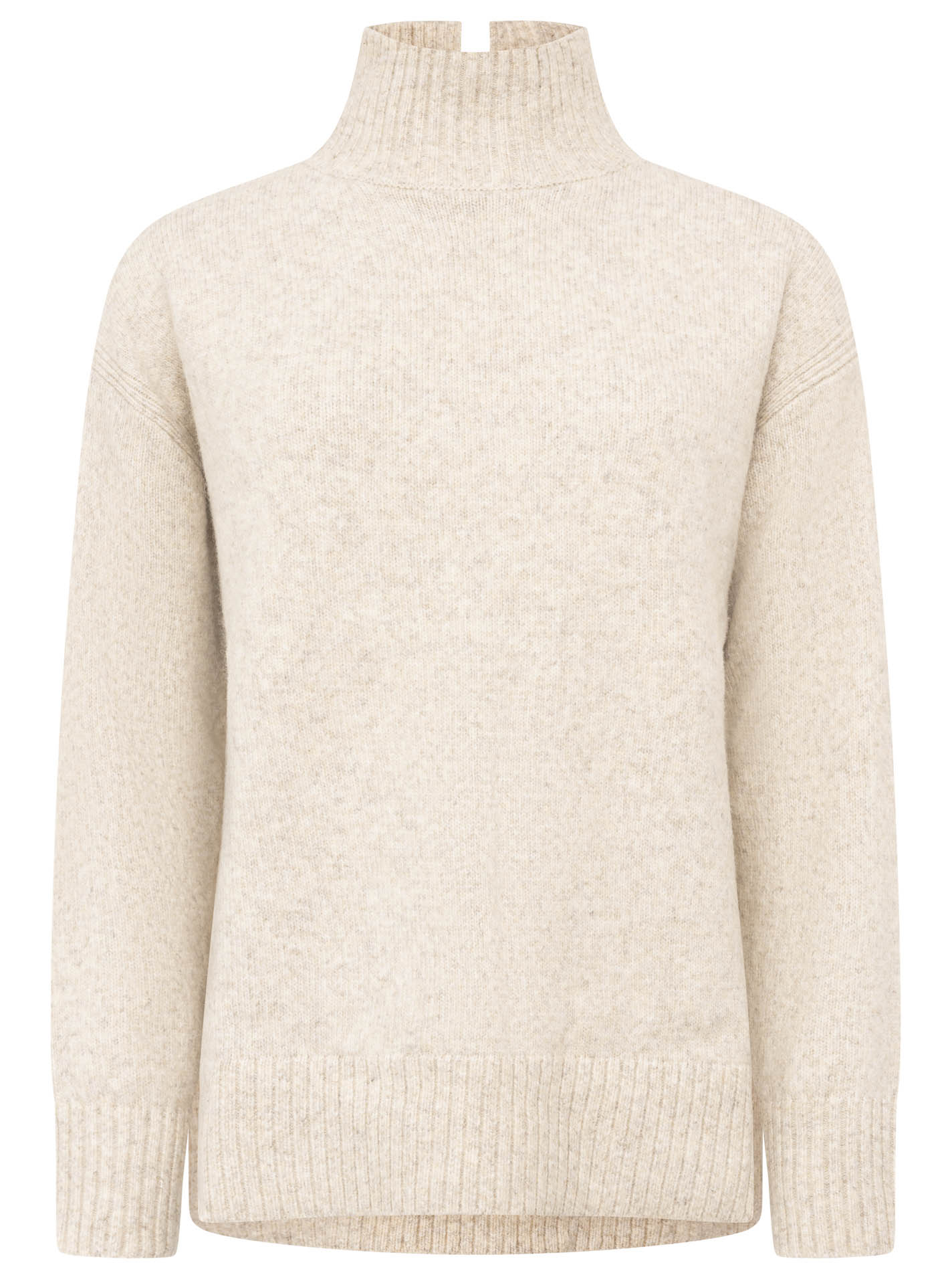 Pullover Stehkragen mit Schlitzen "Uni"