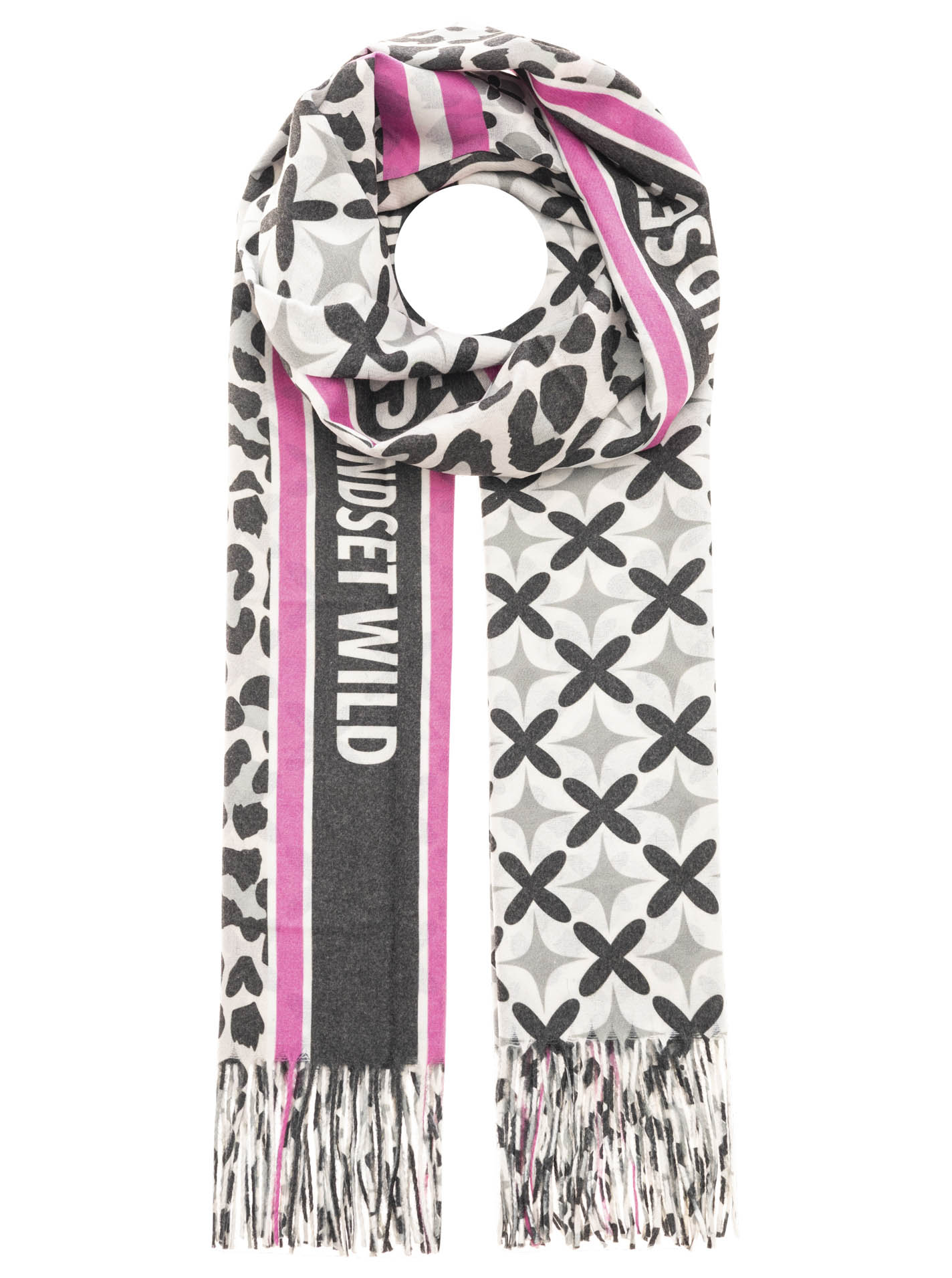Schal "Gray Pink Leo"